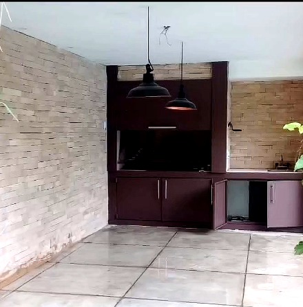 Parrilla quincho con mueble integral en hierro