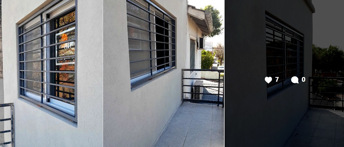 Rejas de ventana diseño moderno hierro gris